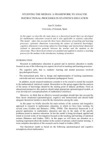 Studying the median: A framework to analyse instructional