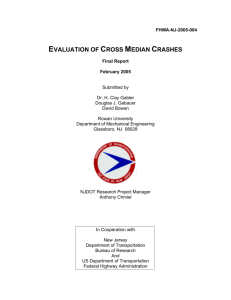 Evaluation of Cross Median Crashes, Final Report