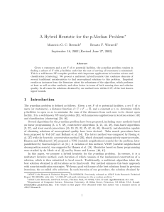 A Hybrid Heuristic for the p-Median Problem