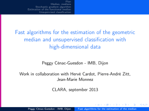 Fast algorithms for the estimation of the geometric median and