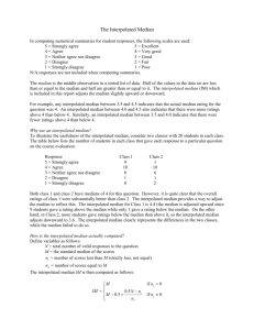 Interpolated Median