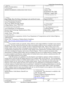 Median Barrier Guidelines for Texas