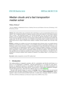 Median clouds and a fast transposition median solver