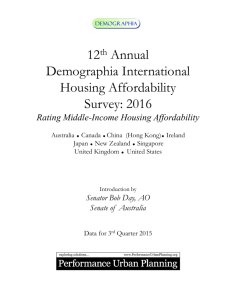 12th Annual Demographia International Housing Affordability Survey