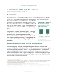 A Recovery No Better than the Recession Median Household