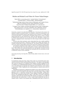 Median and Related Local Filters for Tensor