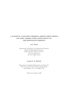 A MAXIMUM b-MATCHING PROBLEM ARISING FROM MEDIAN