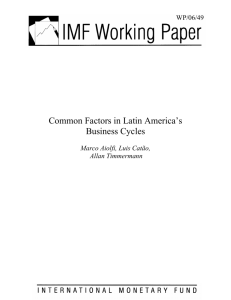 Common Factors in Latin America`s Business Cycles
