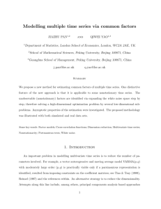 Modelling multiple time series via common factors