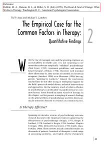 The empirical case for the common factors in therapy: Quantitative