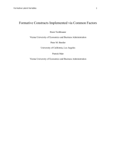 Formative Constructs Implemented via Common Factors