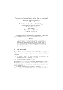 Exponential lower bounds for the numbers of Skolem