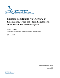Counting Regulations: An Overview of Rulemaking, Types of