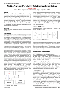 Mobile Number Portability Solution Implementation