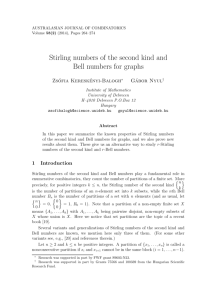 Stirling numbers of the second kind and Bell numbers for graphs