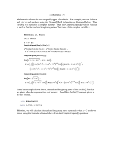 Mathematica (7) Mathematica allows the user to specify types of
