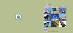 Export Control Classification Number (ECCN)