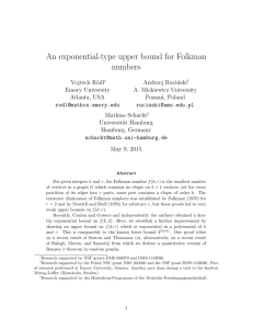 An exponential-type upper bound for Folkman numbers