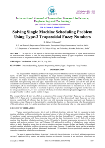 Solving Single Machine Scheduling Problem Using Type