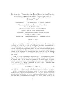 Erratum to: “Extending the Type Reproduction Number to Infectious