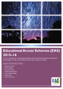 EAS booklet - Universities Admissions Centre