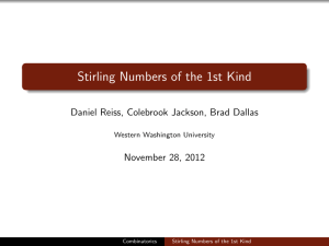 Stirling Numbers of the 1st Kind