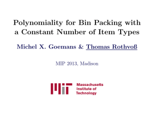 Polynomiality for Bin Packing with a Constant Number of Item Types