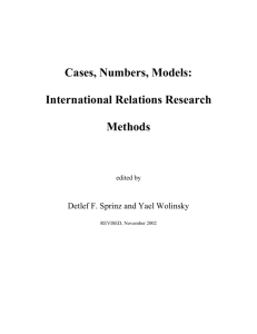Cases, Numbers, Models: International Relations