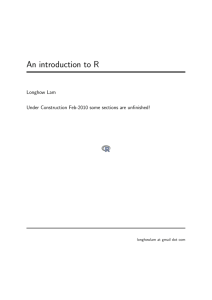 An introduction to R