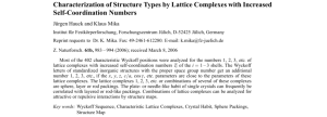Characterization of Structure Types by Lattice Complexes with