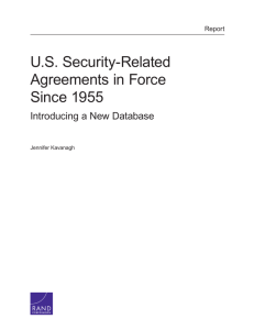 US Security-Related Agreements in Force Since 1955