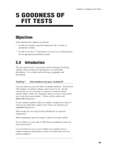 Chapter 5 Goodness of Fit Tests 5 GOODNESS OF FIT