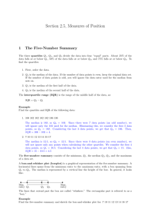Section 2.5, Measures of Position