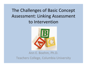 The Challenges of Basic Concept Assessment: Linking