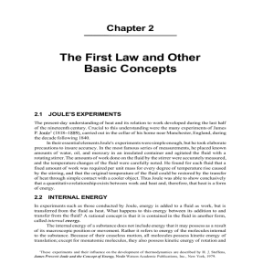The First Law and Other Basic Concepts