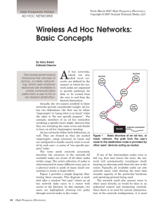 Wireless Ad Hoc Networks: Basic Concepts