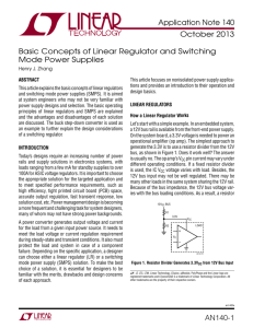 Basic Concepts of Linear Regulator and Switching Mode Power