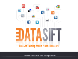 DataSift Training Module 1: Basic Concepts
