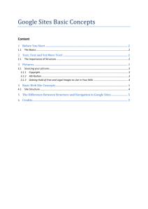 Google Sites Basic Concepts