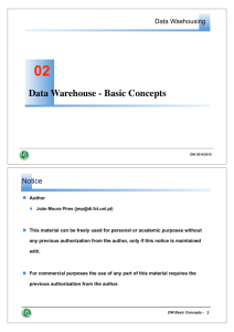 Data Warehouse - Basic Concepts