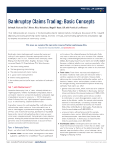 Bankruptcy Claims Trading: Basic Concepts