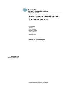 Basic Concepts of Product Line Practice for the DoD