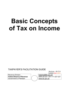 Basic Concepts of Tax on Income