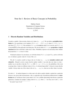 Review of Basic Concepts in Probability