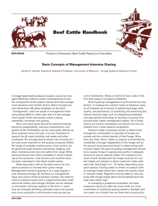 Basic Concepts of Management-Intensive Grazing