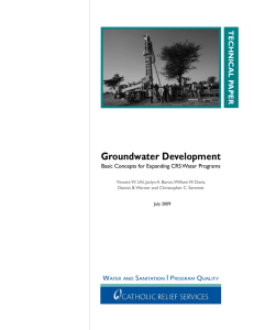 Groundwater Development: Basic Concepts for Expanding CRS