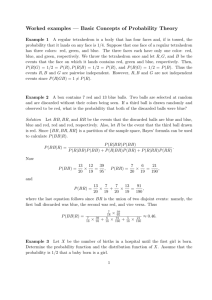 Worked examples — Basic Concepts of Probability Theory