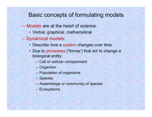 Basic concepts of formulating models