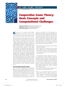 Cooperative Game Theory: Basic Concepts and Computational