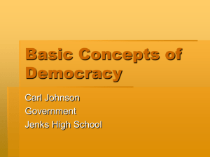 Basic Concepts of Democracy